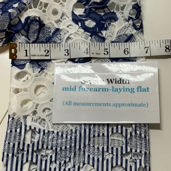 Chico’s Printed Lace Popover Top
0 Petite ( Size 4) White Navy - Picture 13 of 13